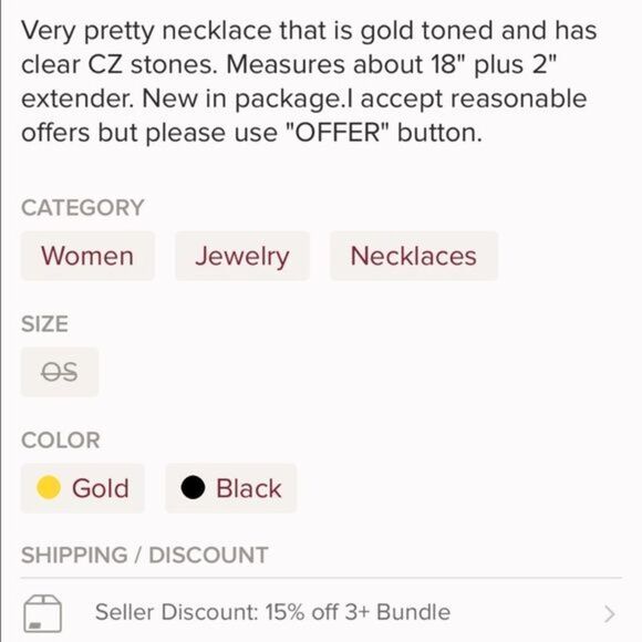 (S2) Sparkly Statement Necklace - Picture 4 of 4